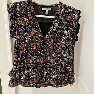 Derek lam Crosby ruffle cap sleeve blouse